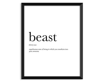 Dictionary the beast | Etsy