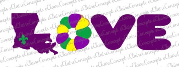 Download Mardi Gras LOVE Design SVG Jpg PNG Pdf Gif Cricut