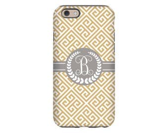 Monogram iPhone 7 case, greek key iPhone 7 plus case, iPhone 6s case, monogram iPhone 6 case, iPhone 6 Plus case/5s case, 3D iPhone SE case