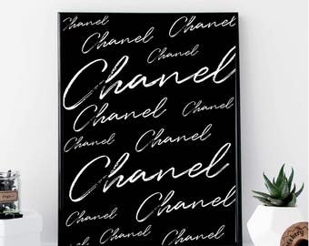 Chanel Typography Print // Minimalist // Wall Art // Typography // Scandinavian // Modern Office // Fashion Poster // Makeup // Modern