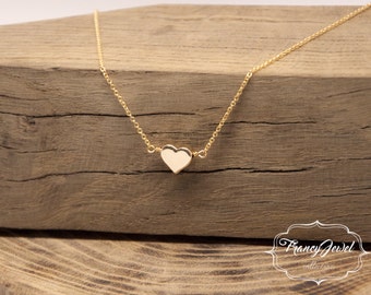 Heart necklace, silver necklace, gold necklace, made in Italy, birthday gifts, engagement gift, Valentine's gift, handmade jewelry