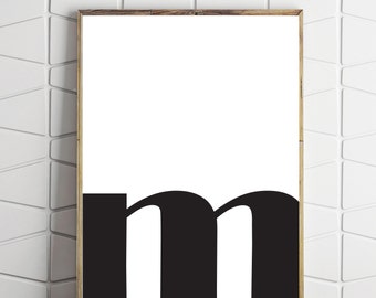 Letter M Wall Decor letter m poster | etsy Letter M Wall Decor letter m poster | etsy