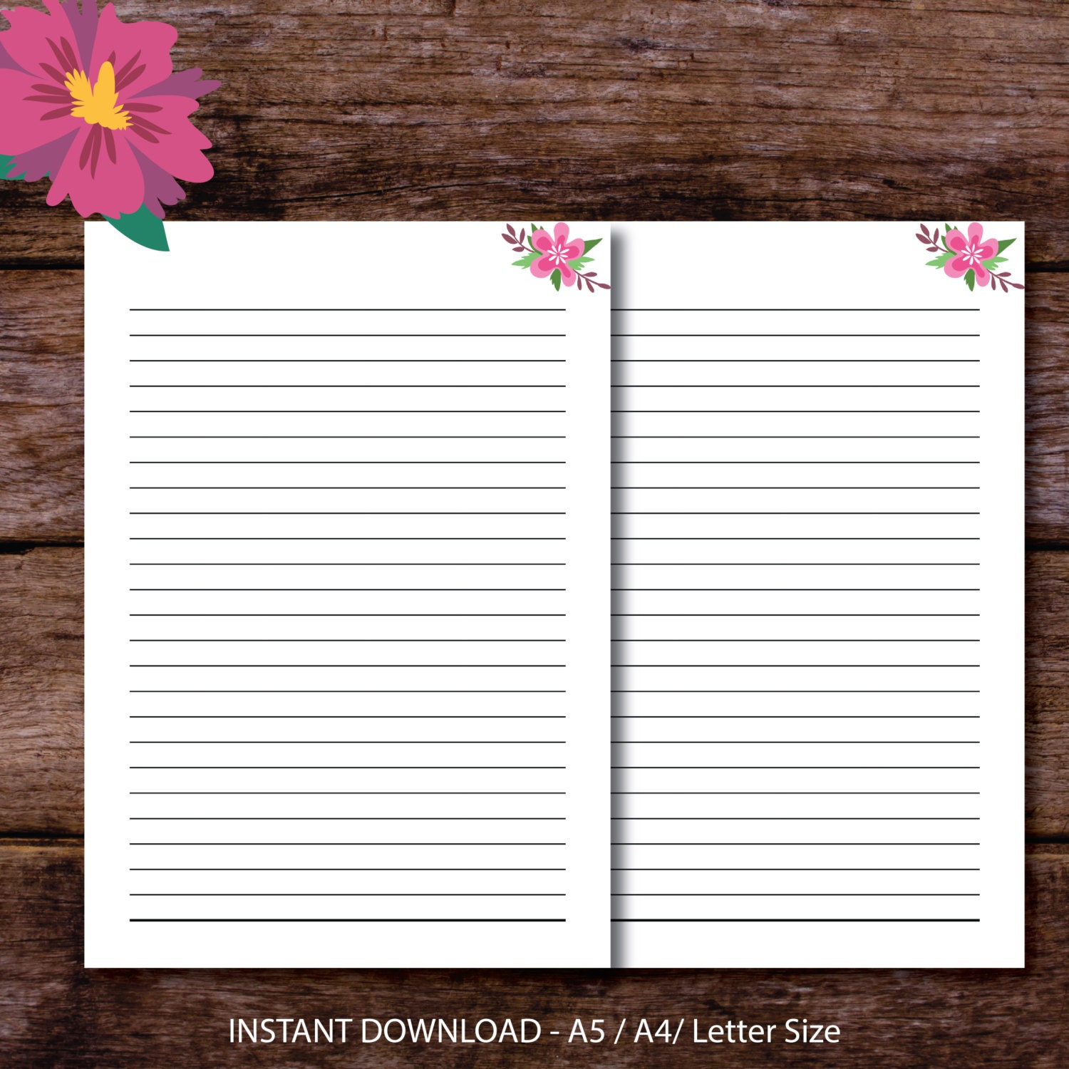 lined planner insert printable lined pages a5 lined planner