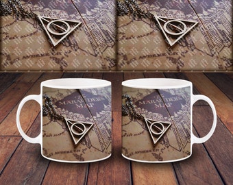 Harry Potter Design 03 Deathly Hallow Necklace Design 11oz Ceramic Coffee Tea Mug