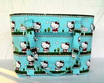 Hello Kitty Tote, Tote Bag, Hello Kitty Bag, Shopping Bag, Reusable Bag, Carryall Bag, Market Bag, Shopper Bag, Tote, Shopper Tote