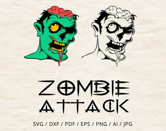 Zombie silhouette | Etsy