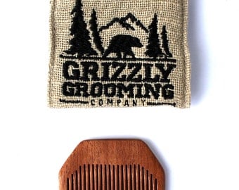 beard comb, wood comb, neem comb, wooden comb, mens comb, pocket Comb, Gifts for him, Non Static Anti dandruff, Promotes Hair Growth