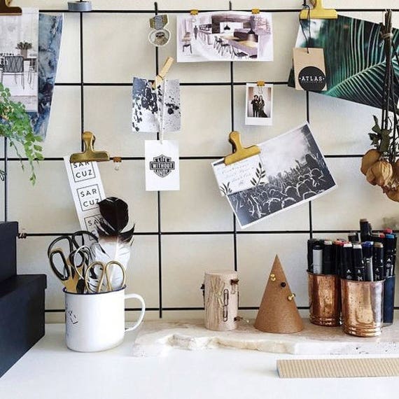 Black Wire Wall Grid Wire Mesh Memo Board Notice Metal Grid