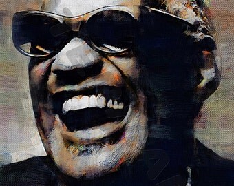 Ray Charles Art Print - Oil Painting Poster LFF0152