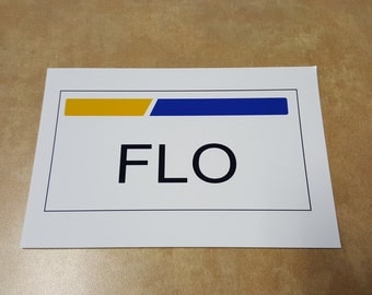Flo from Progresseive Name Plate