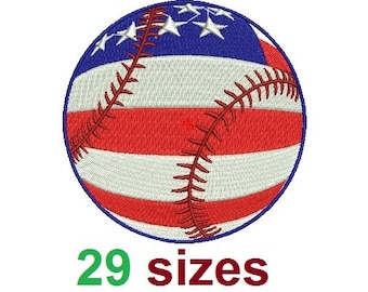 American flag United States USA Baseball EMBROIDERY Design Softball Embroidery Design Fill Design Machine Embroidery Instant Download ER724F