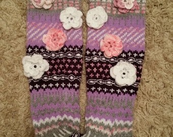 Hand knitted over knee socks