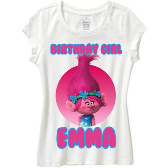 trolls birthday girl shirt princess poppy troll birthday