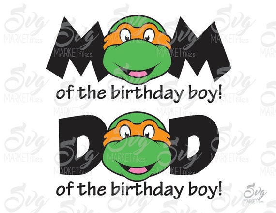 Download Ninja Turtles Michelangelo Dad Mom Of The Birthday Boy