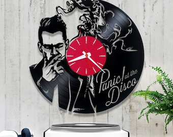 Panic! at the Disco Vinyl Clock| Wall Clock 1/8/8| Kitchen Clock| Music Lover Gift| Recycled Vinyl Clock| Birthday Gift| Gift for Him