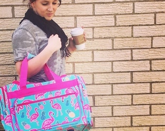 Flamingo weekender bag