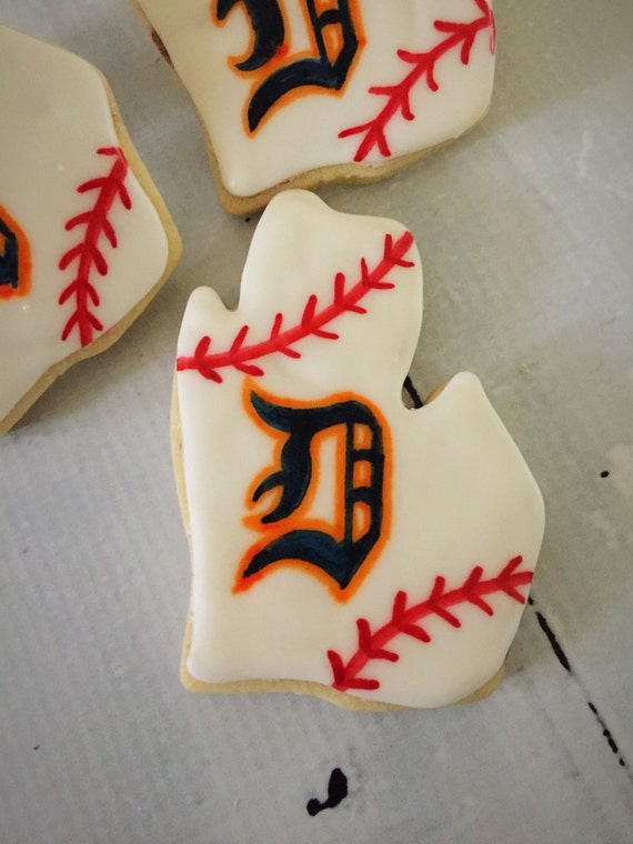 Detroit Tiger Baseball Sugar Cookie includes shipping