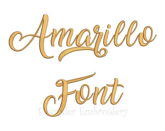 Amarillo Embroidery Font 5 Size Embroidery Designs Fonts INSTANT DOWNLOAD