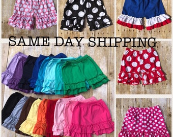 Girls ruffle shorts, Ruffle shorts, ruffle shorties, girls shorts, girls ruffle shorts