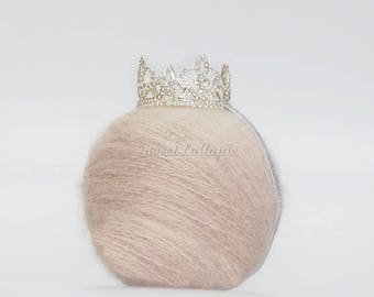 Newborn Rhinestone Crown, Photo Prop Baby Crown, Newborn Princess Crown, Photo Prop Baby Tiara, Newborn Crown, Crown Crystal Tiara RTS