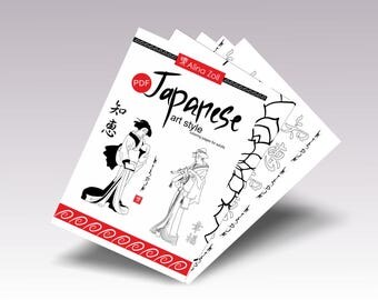 Japanese Adult Coloring Book PDF, Coloring Art Book Digital, Japanese Coloring Pages Geishas Printable, Libro de colorear