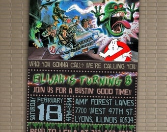 Ghostbusters Invitation, You Print Invitation, Ghostbusters Birthday, Ghostbusters Invite, Ghostbusters Birthday Party Invite