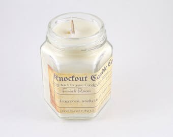 Fresh Roses Woodwick Candle | Soy & Beeswax Candle | Scented Wax Melts | Hand Poured Small Batch | Handmade Wood Wick Organic Candles