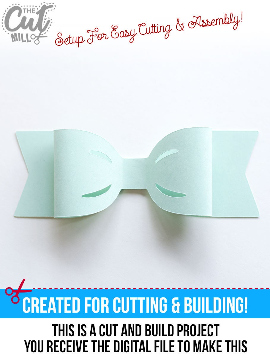 Download 3d bow svg template, 3d bow dxf, original svg cutting ...