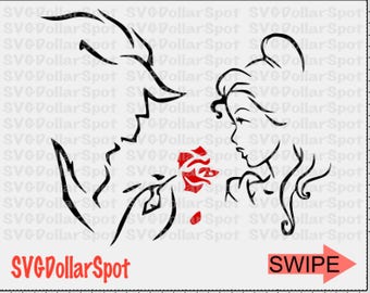 Beauty and the Beast SVG - Princess Belle SVG - Princess Belle- SVG File - Silhouette Studio File