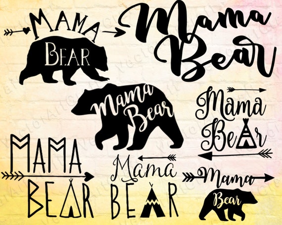 Download Sale Mama bear vector text and silhouette for cuting