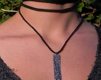 layered leather choker