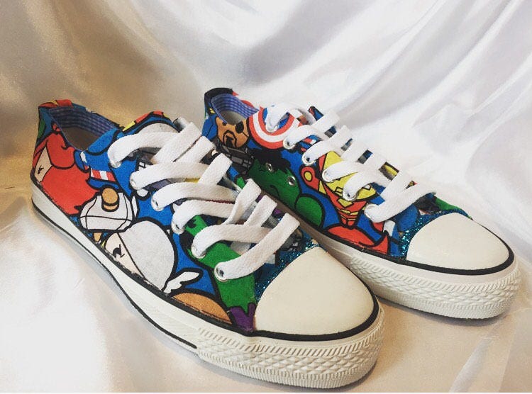 Custom shoes Marvel avengers inspired shoes converse style