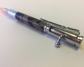 Click ballpoint pen made of acrylic in military colors