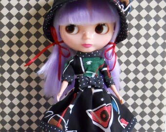 Blythe clothes, Basaak clothes, Blythe outfit, Basaak outfit, Retro doll clothes, Blythe doll dress, Retro Blythe dress, Doll clothes