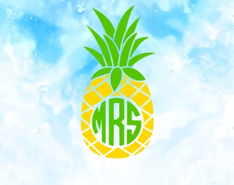 Download Pineapple SVG Pineapple Monogram SVG SVG Files Cricut Cut