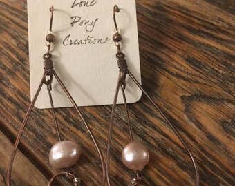 Freshwater Pearl Hoop Earrings