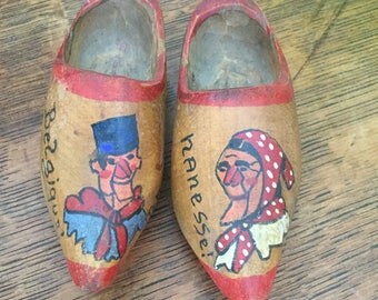 Wooden Shoes Souvenir from Belgium 1945