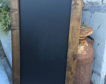 Wood Framed Chalk Board Home Decor Reclaimed Rustic Chic Pine Barnboard Home Accessories Country Farmhouse Stained Chalkboard Chalk Art