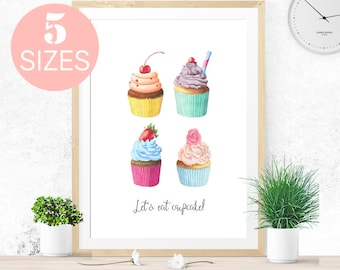 Cupcake Wall Art cupcake print | etsy Cupcake Wall Art cupcake print | etsy