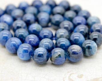 Kyanite Gemstone Round Beads Natural Stone (4mm 5mm 6mm 7mm 8mm 10mm 12mm)