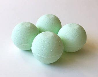Eucalyptus Spearmint Bath Bomb Jumbo Large Fizzy Green All Natural Handmade Homemade Soap Spa Gifts for Her Aromatherapy Luxury Fragrant
