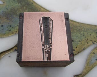 Silverware Pattern Antique Letterpress Printing Block
