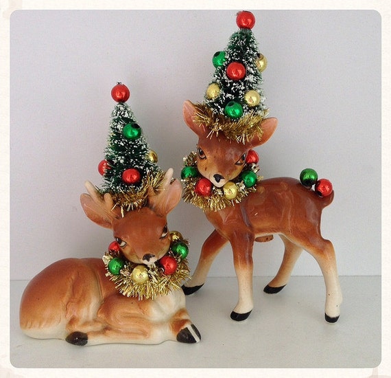 Christmas Decoration Standing Vintage Deer Christmas Ornament