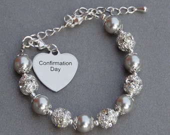 Confirmation Day Gift, Religious Confirmation Gift, Girls Confirmation Jewelry, Faith Bracelet, Christian Bracelet