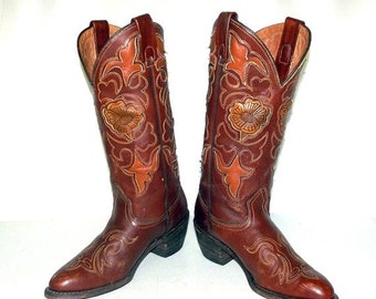 Vintage Ralph Lauren Western Cowboy Boots by honeyblossomstudio