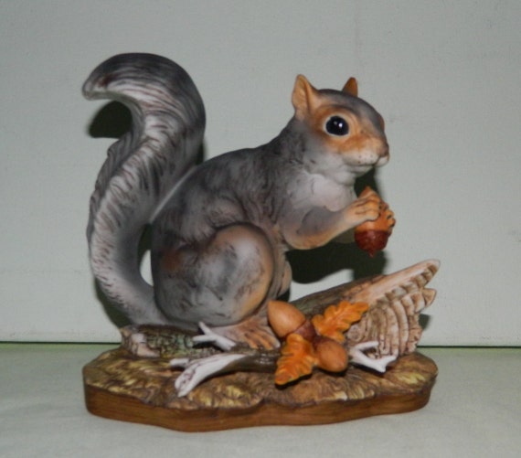 homco masterpiece porcelain squirrel