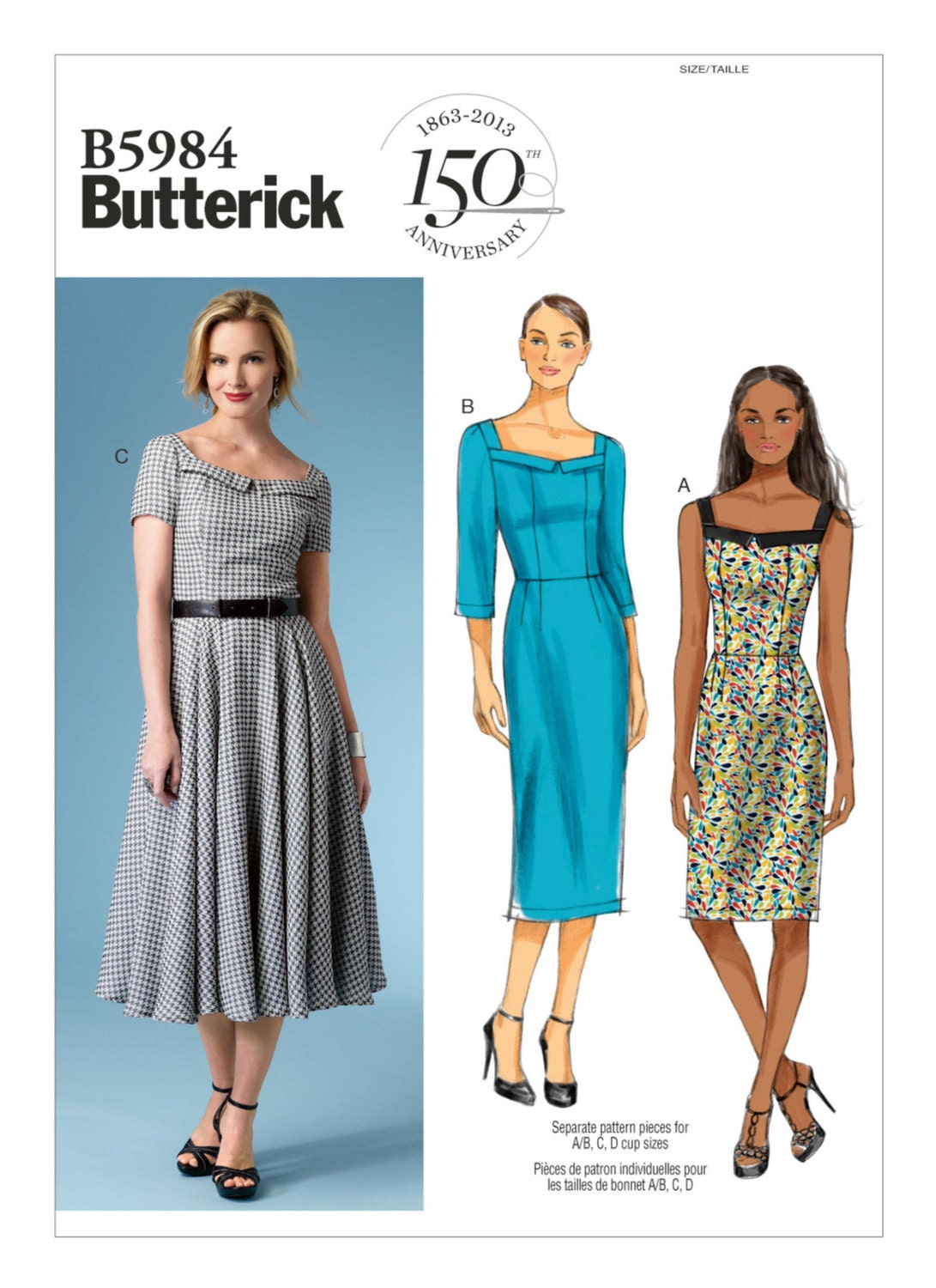 Misses' Dresses - Butterick 5984 - Out of Print, Uncut Sewing Pattern ...