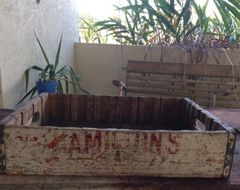 Vintage Hamilton's Soda Crate