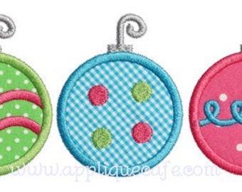 896 Ornament trio Machine Embroidery Applique Design