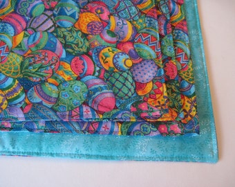 Easter Placemats and Napkin Set of 4 or 6 Easter Egg Placemats Colored Eggs Placemats Decorated Eggs Easter Placemat Set Easter Table Decor